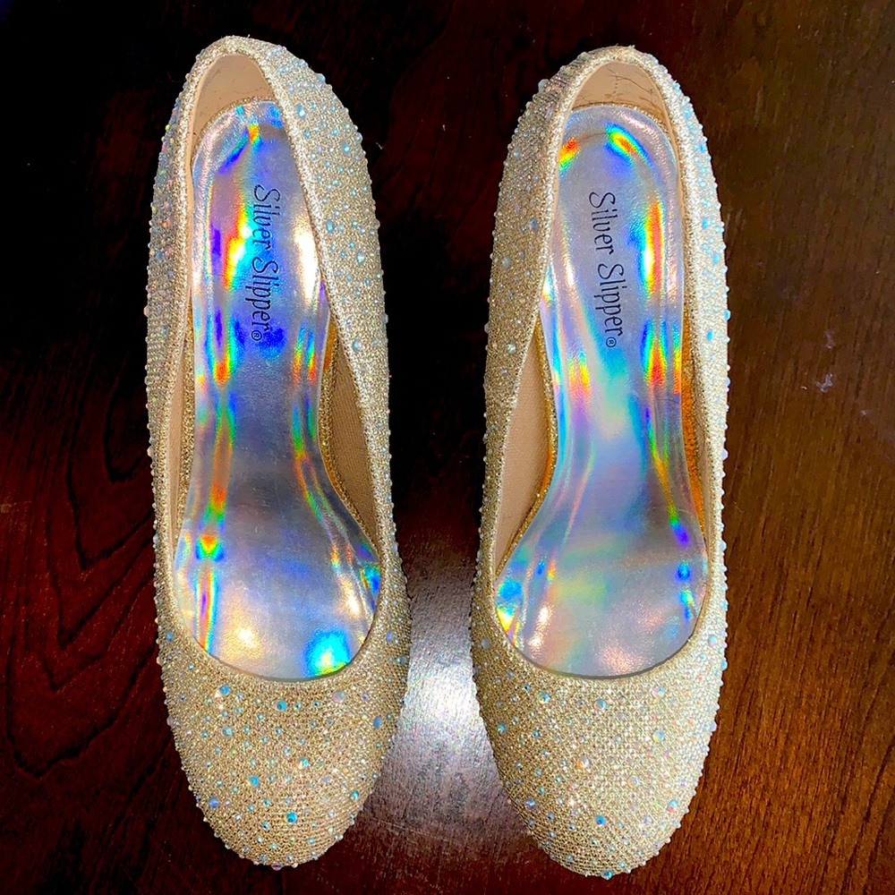 Women’s bedazzled high heels